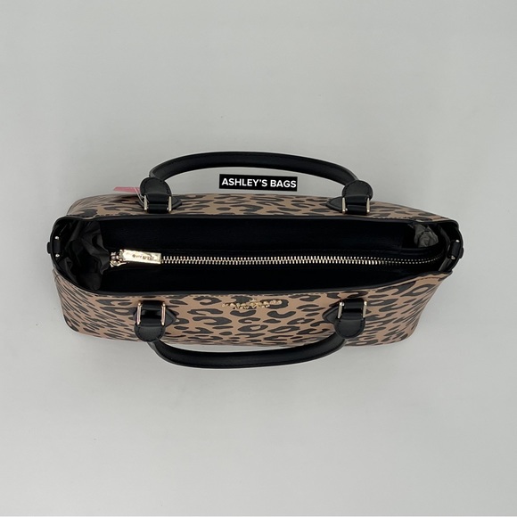 Kate Spade Darcy Leopard Cheetah Large Satchel Tote Crossbody - Picture 7 of 9